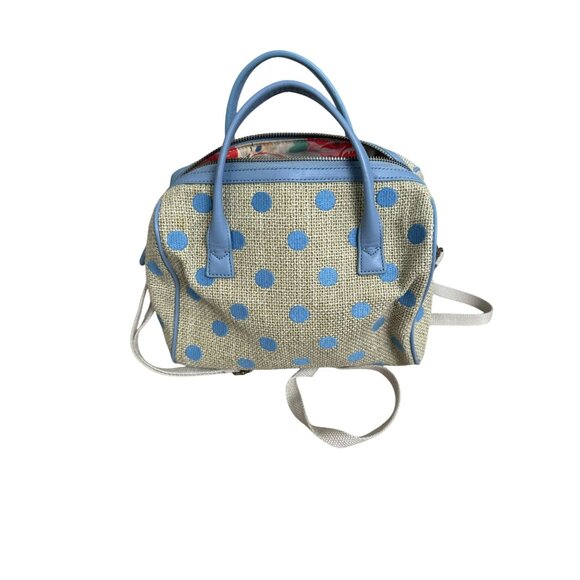 CATH KIDSTON Blue Polka Dot Crossbody Satchel Bag - Picture 7 of 9